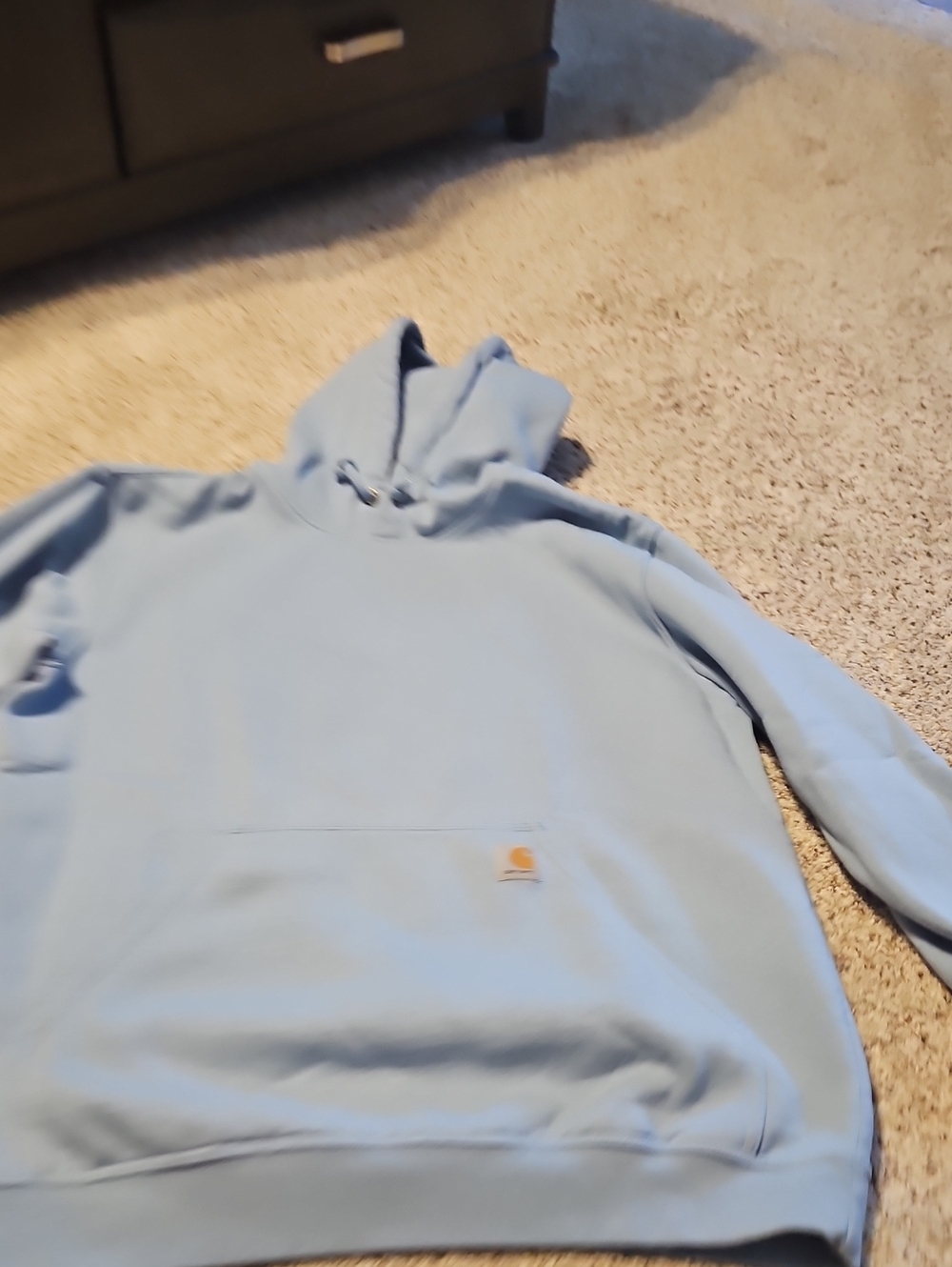 Carhartt Pale Blue Pullover Hoodie - Men's Hooded Sweatshirt